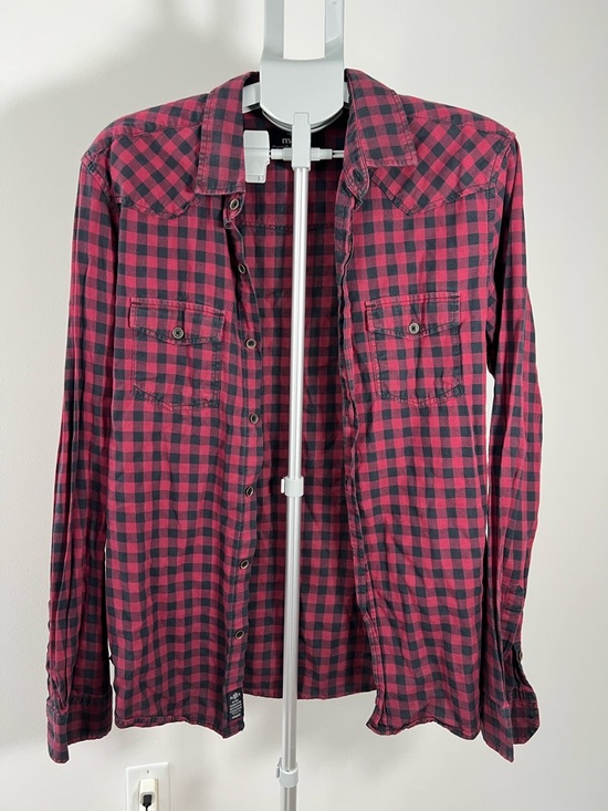 Mavi Other - Men’s Mavi - Red and Black Buffalo Fitted Plaid Shirt